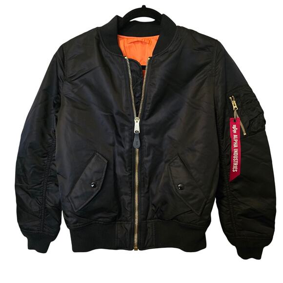 New Free People x Alpha Industries Ma-1w Bomber Jacket $200 SMALL Black - Picture 6 of 7